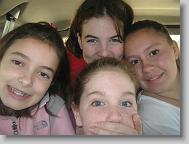 Me, Whitney, Hannah, and Meredith all ready to go!